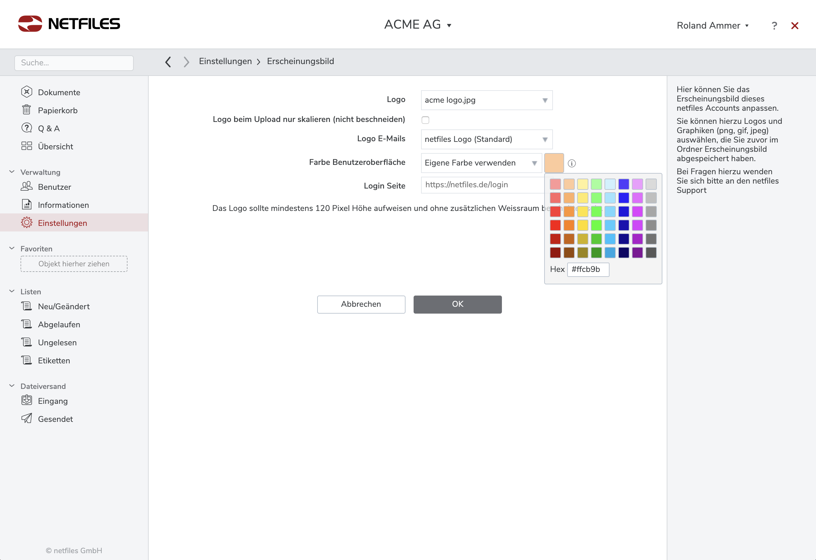 Datenraum individualisieren