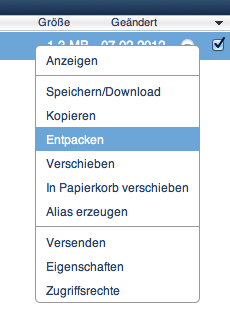 entpacken netfiles