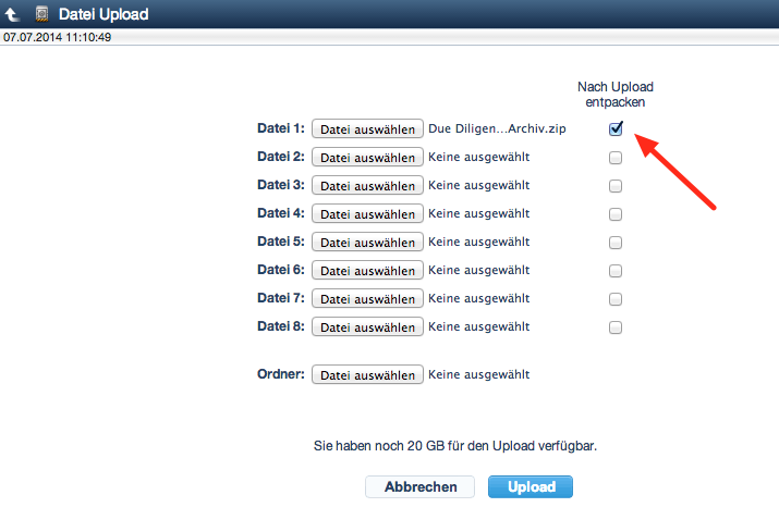 netfiles upload