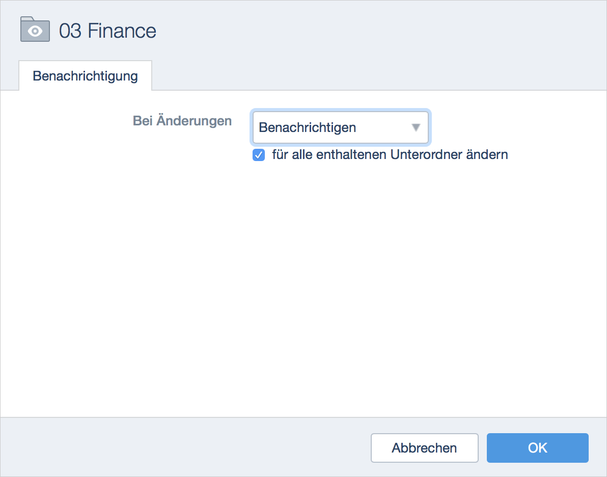 Screenshot netfiles Datenraum Benachrichtigen