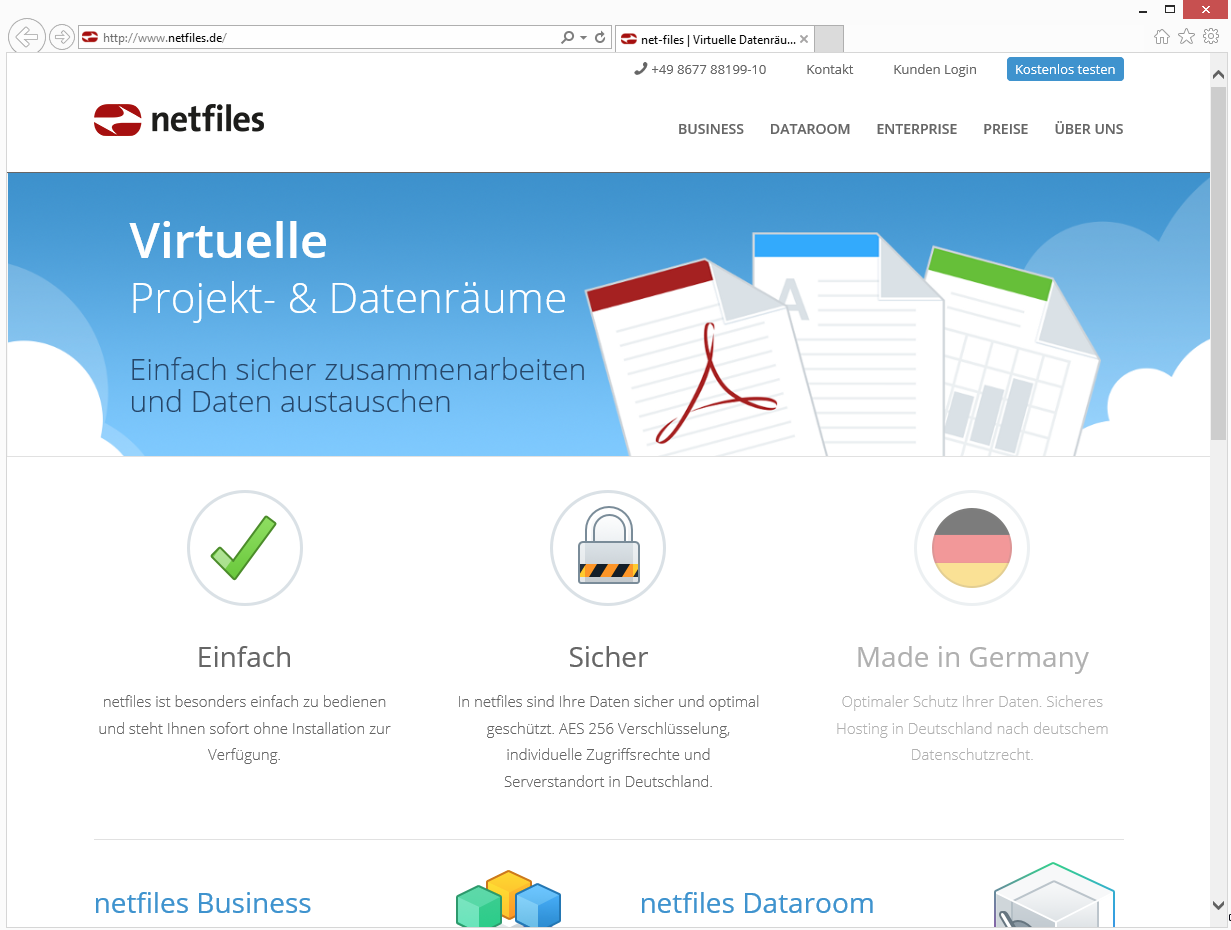 netfiles Datenraum und Projektraum