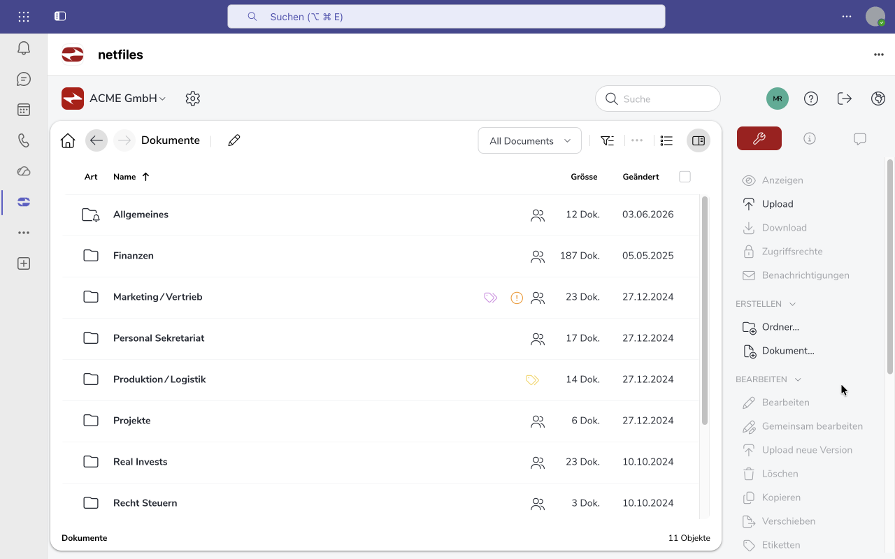netfiles Data Room in Microsoft Teams