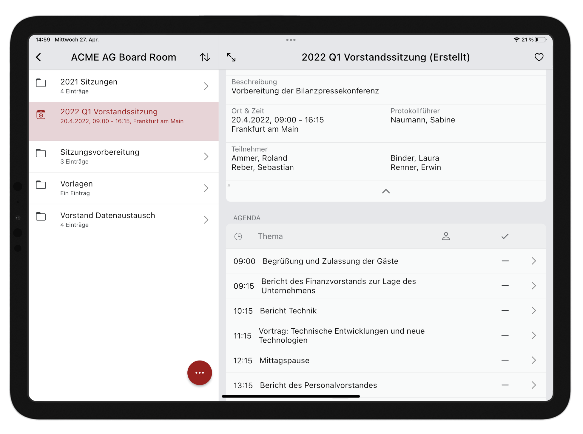 netfiles Board Room mobile App