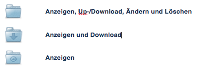 netfiles Zugriffsrechte Icons